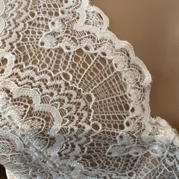 BLUSH Lace underwire bras 34C / lace-mesh / White & Nude - Picture 3 of 10